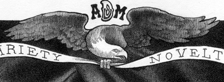 "detail of illustration for American Dime Museum" is copyright  2003 by James G. Mundie. All rights reserved.  Reproduction prohibited.