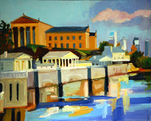 "Schuylkill Evenfall (Waterworks)" is copyright  2010 by Kate Kern Mundie. All rights reserved.  Reproduction prohibited.